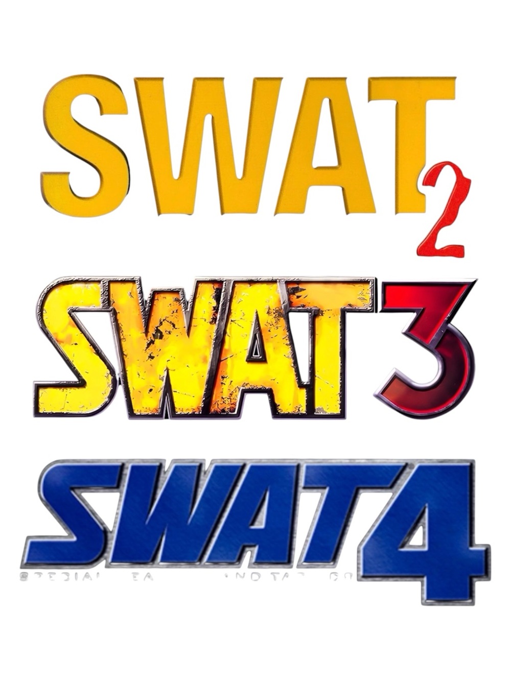 SWAT 2,3,4 (4 EXPANSION PACK) PC GAME LOT - PRE-OWNED (SELLING AS IS!)